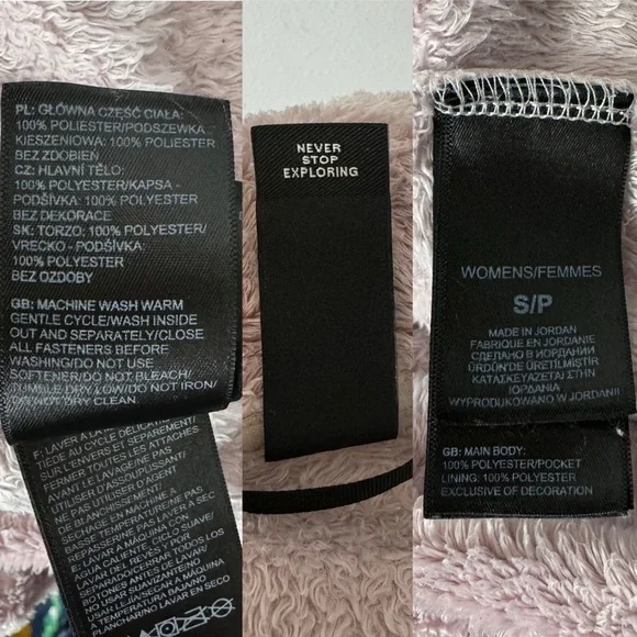 The North Face Osito pale pink teddy bear full zip jacket size Small - Picture 14 of 16